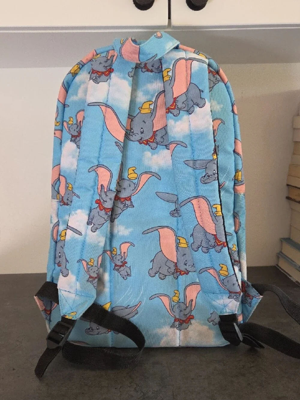 Loungefly Dumbo Sky-Print Backpack in Blue and Pink